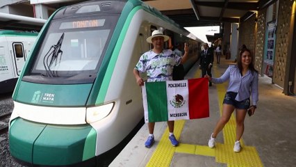 First tourists hop on Mexico's new 'Mayan Train'
