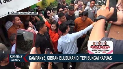 Kampanye di Pontianak, Gibran Bagi Buku dan Susu ke Warga