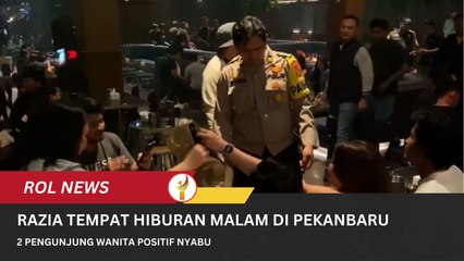 Razia Tempat Hiburan Malam Di Pekanbaru, 2 Pengunjung Wanita Positif Nyabu