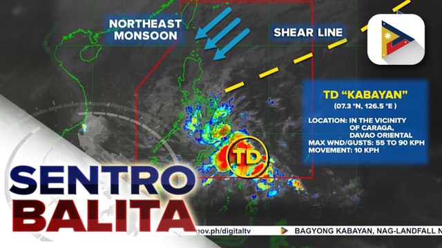 Bagyong #KabayanPH, humina matapos mag-landfall sa Manay, Davao Oriental