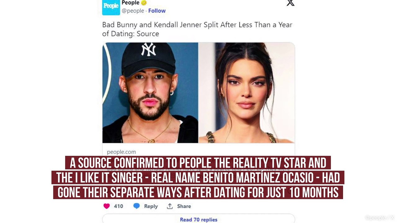 Kendall Jenner and Bad Bunny reportedly split