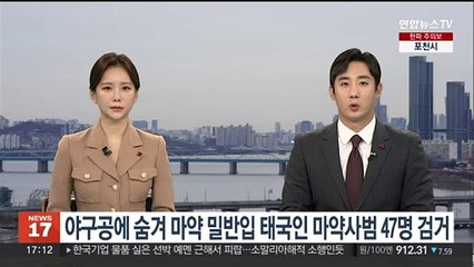'야구공 속에 마약이'…야바 밀반입 태국인 마약사범 47명 검거