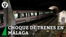 Renfe y Adif apuntan a un error humano como causa del choque de trenes en Málaga el sábado por la noche