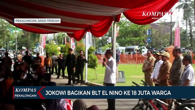 Jokowi Bagikan BLT El Nino di Pekalongan