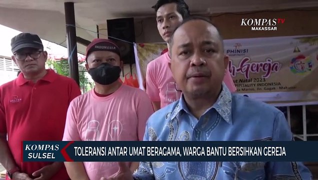 Toleransi Antar Umat Beragama, Warga Bantu Bersihkan Gereja