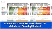 La democrazia non sta messa bene, c'è sfiducia nel 50% degli italiani