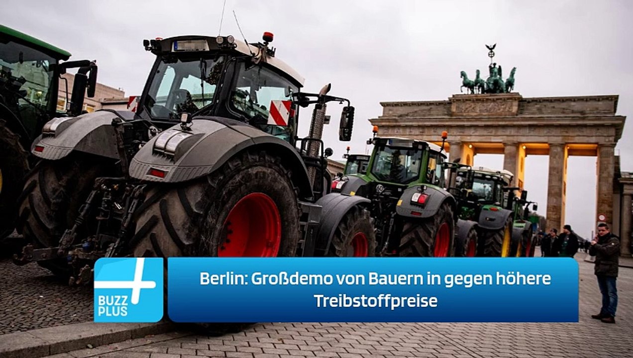 Berlin: Großdemo von Bauern in gegen höhere Treibstoffpreise