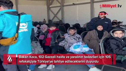 Gazze'den tahliyeler devam ediyor! Bakan Koca son durumu paylaştı