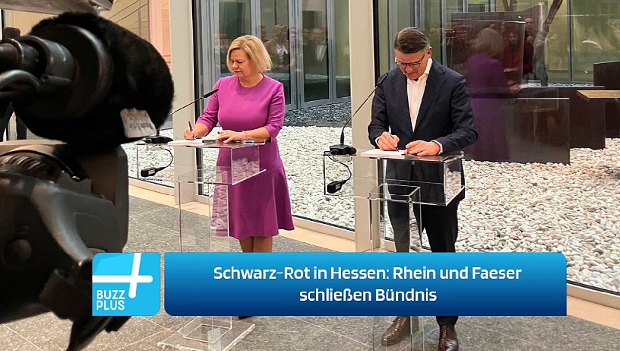Schwarz-Rot in Hessen: Rhein und Faeser schließen Bündnis