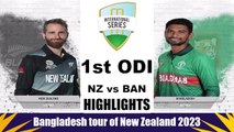 New Zealand vs Bangladesh, 1st ODI Highlights | NZ vs BAN, 1st ODI Highlights 2023 - icc cricket videos