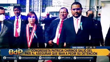 Patricia Chirinos sale del país tras asegurar que iban a pedir su detención: “van a allanar mi despacho”