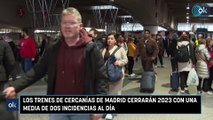 Los trenes de Cercanías de Madrid cerrarán 2023 con una media de dos incidencias al día