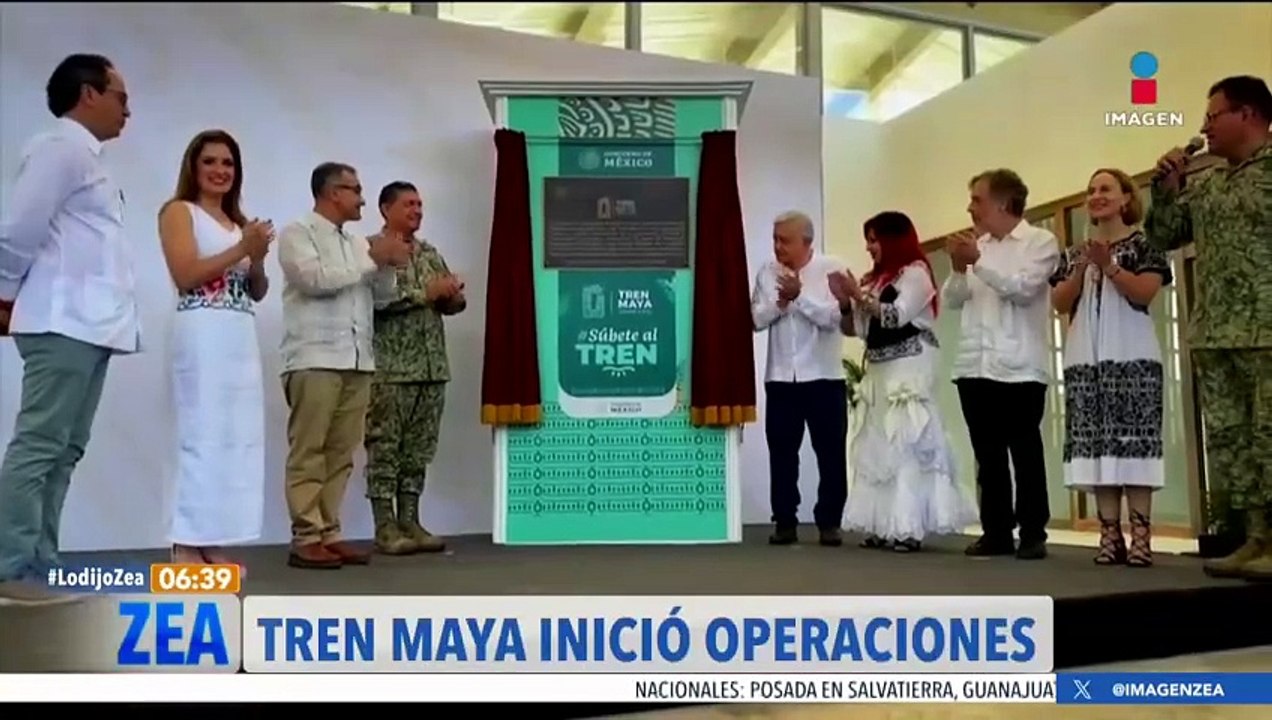 López Obrador inaugura el primer tramo del Tren Maya