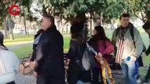 Yılbaşı ağacı süslemek isteyen İstanbul Üniversitesi öğrencilerine müdahale