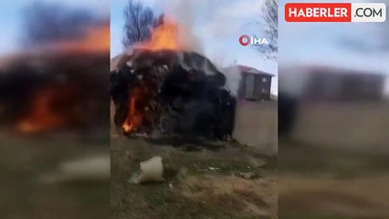 Yüksekova'da çıkan yangında 6 bin bağ otu yandı