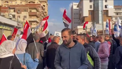 بأعلام مصر.. المنوفية تحتفل بفوز الرئيس السيسي بمسيرة حاشدة