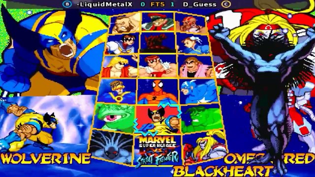 LiquidMetalX vs D_Guess - Marvel Super Heroes Vs. Street Fighter - FT5