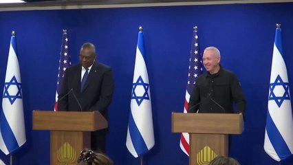 مؤتمر صحفي لوزيري الدفاع الأميركي والإسرائيلي