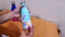 Unboxing and Review of Cartoon Printed Stainless Steel Flask Insulated Sipper Water Bottle