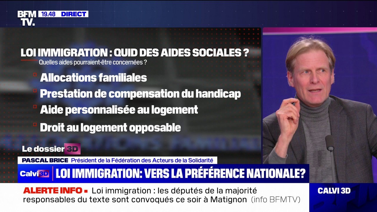 Projet de loi immigration: "Tout ce qui est sur la table ce soir ne fera qu'accroître l'indignité et le désordre dans ce pays", pour Pascal Brice (président de la Fédération des acteurs de la solidarité)