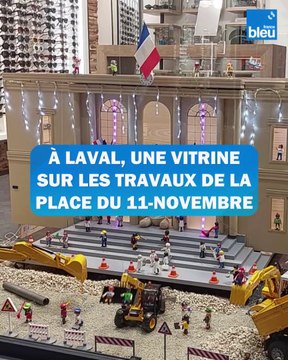 À Laval, une vitrine de Noël sur le thème du chantier de la place du 11-Novembre