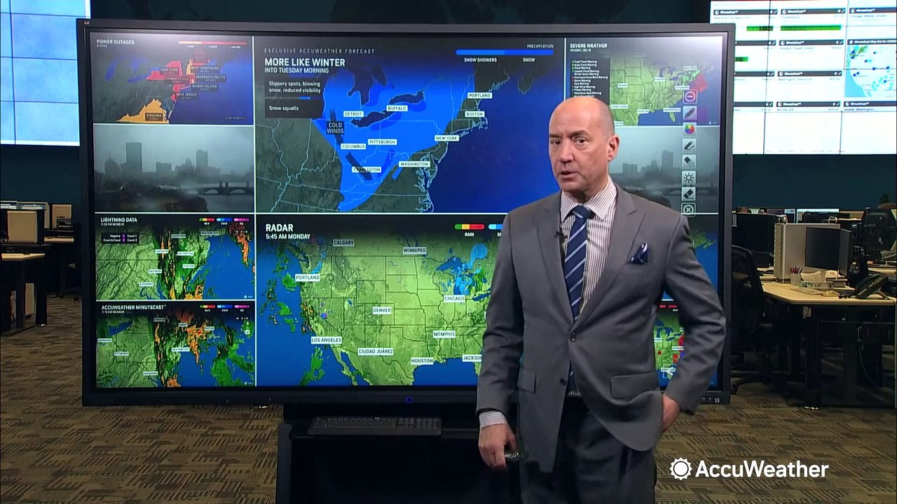 Snow squalls to accompany return of wintry chill in Midwest, Northeast