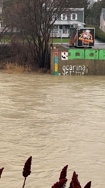 Niveau rivière  18 décembre Châteauguay