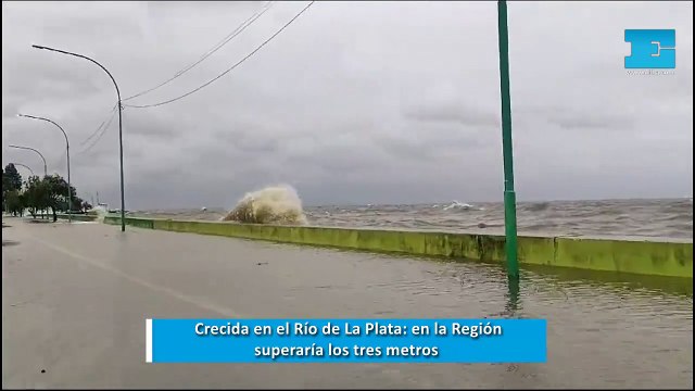 Crecida en el Río de La Plata: así se encuentra hoy por la tarde la avenida Almirante Brown