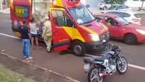 Motociclista fica ferido em acidente na Rua Rio da Paz