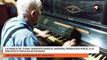 La familia de Fuma Bonifato donó el material producido por él a la Biblioteca Popular de Posadas
