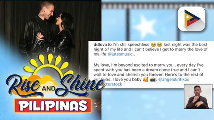 TALK BIZ | Demi Lovato, engaged na sa songwriter boyfriend na si Jordan Lutes