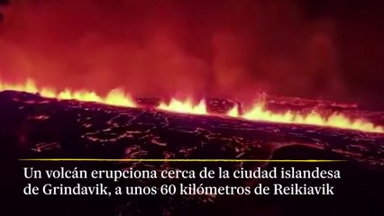 Un volcán erupciona cerca de Grindavik, en Islandia