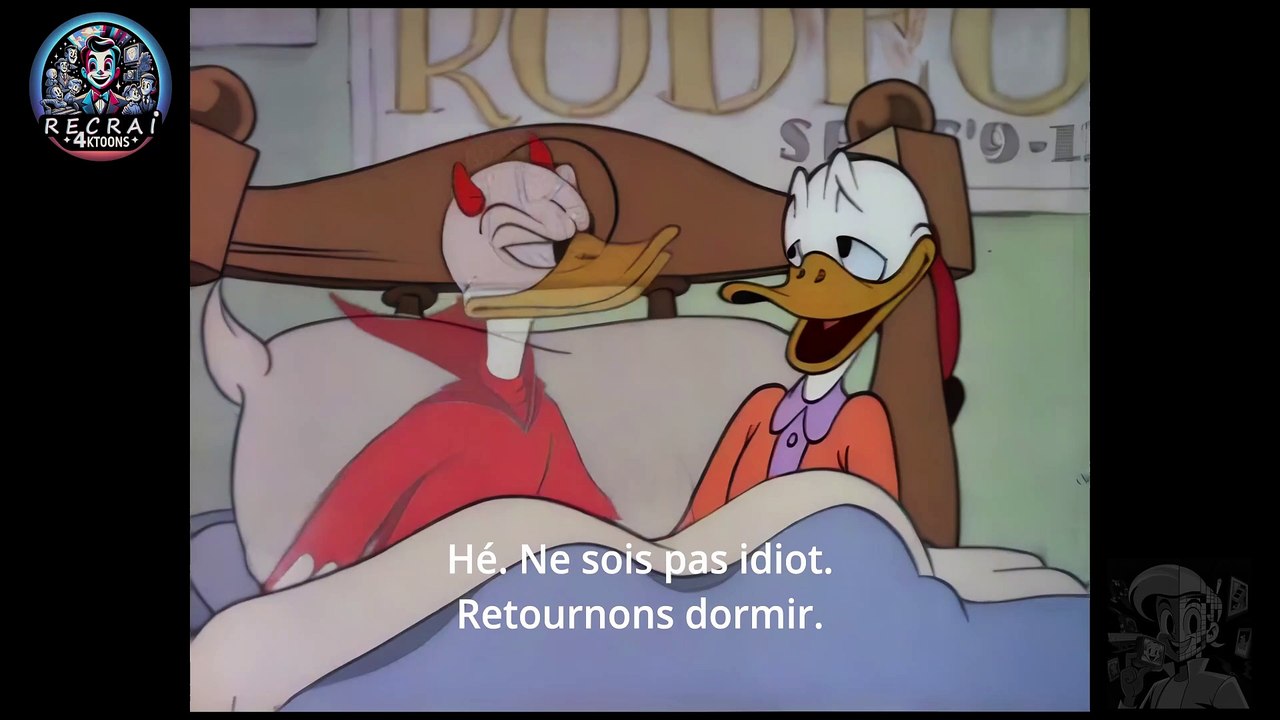 Donald's Better Self 1938 - Partie 2/5 - VOSTFR - Dessin Animé Classique en 4K par RecrAI4KToons