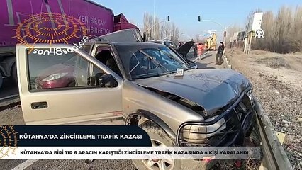 Kütahya'da zincirleme trafik kazası
