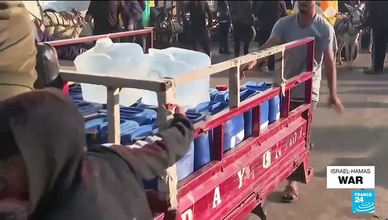 Displaced Gazans desperate for water amid aid delivery restrictions