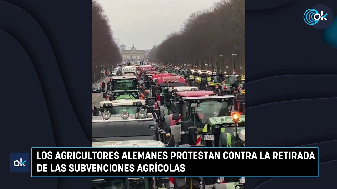 Los agricultores alemanes protestan contra la retirada de las subvenciones agrícolas