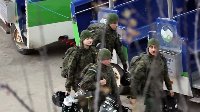 La Princesa Leonor durante su entrenamiento en el Pirineo aragonés