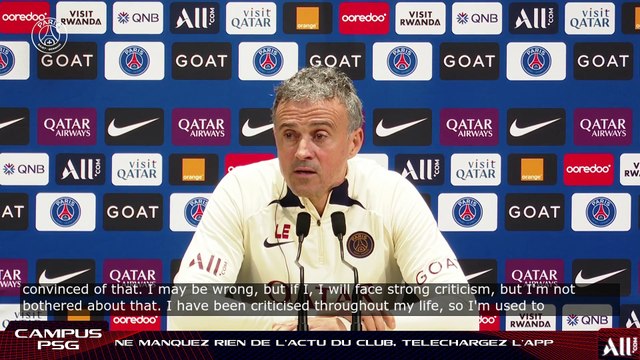 Conf' de presse de Luis Enrique avant Paris Saint-Germain - FC Metz