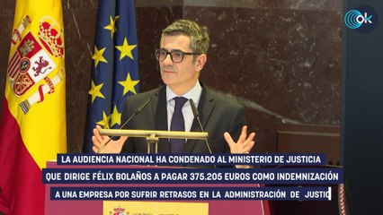 La Audiencia Nacional condena al Ministerio de Bolaños a pagar 375.205 € por retrasos en la Justicia