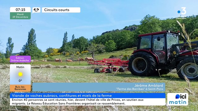 À Saint Pons, La Ferme des Barribes , ses vaches Aubrac de l'éleveur au consommateur...