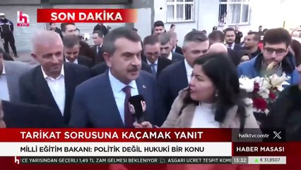 Bakan Tekin'e 'tarikat' sorusuna kaçamak yanıt