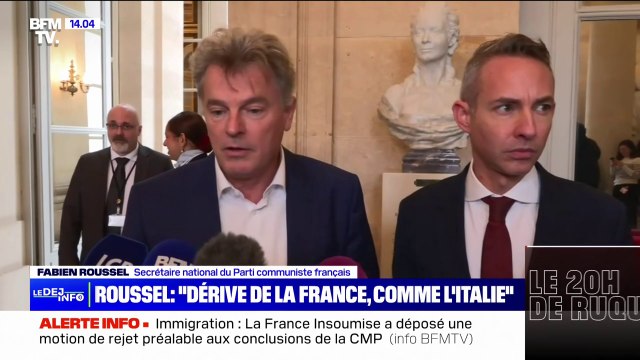 Loi immigration: Si l'accord se fait sur la base des tracts du Rassemblement National, c'est une dérive complète de notre pays assure Fabien Roussel (PCF)