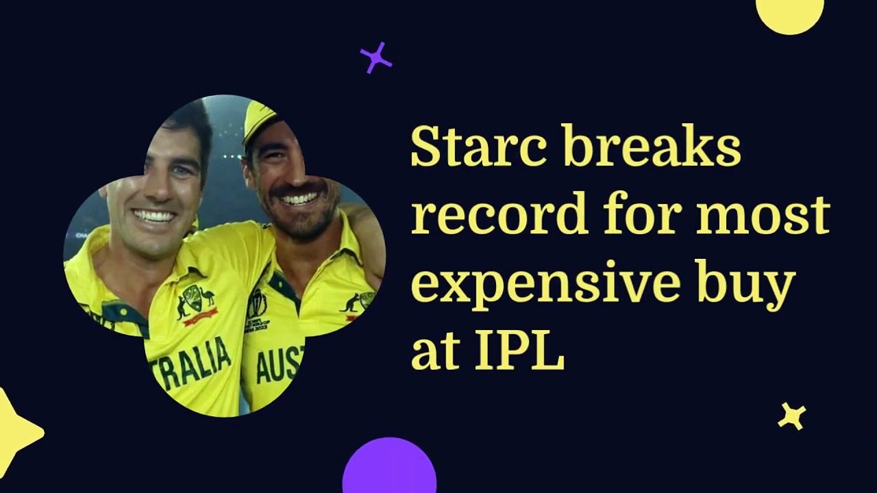 Starc breaks record for most expensive buy at IPL