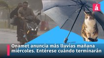 Onamet anuncia más lluvias para mañana miércoles en RD. Entérese cuándo cambiarán estas condiciones del tiempo