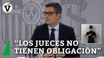 El Ejecutivo aclara que los jueces "no tienen obligación" de ir a comisiones de investigación