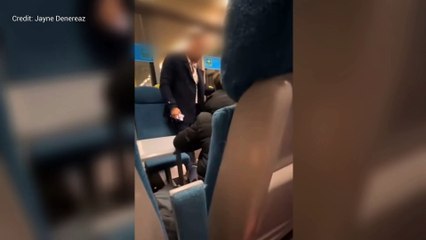 Moment teen is punched on train caught on camera