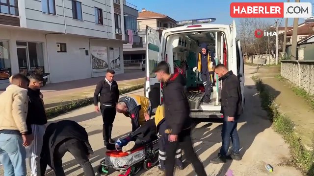 Düzce'de hafif ticari araç ile çarpışan bisikletli yaralandı