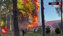 Adana'da eski hastane binasında yangın
