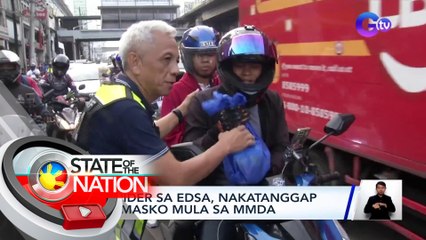 Mga rider sa EDSA, nakatanggap ng pamasko mula sa MMDA | SONA