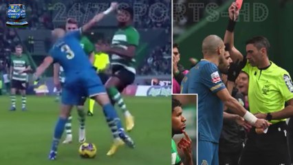 Porto's Pepe is Sent Off for a SIXTEENTH Time in His Career after Wildly Lashing Out at Matheus Reis